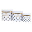 Set 3 cutii cilindrice cu model, dimensiuni diferite pentru decor si cadouri
