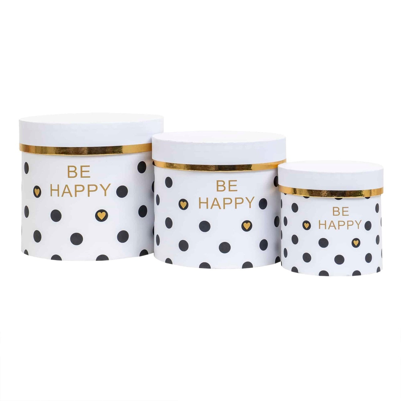 Set 3 cutii cilindrice cu model, dimensiuni diferite pentru decor si cadouri
