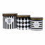 Set 3 cutii cilindrice cu modele diferite, dimensiuni variate pentru decor si cadouri