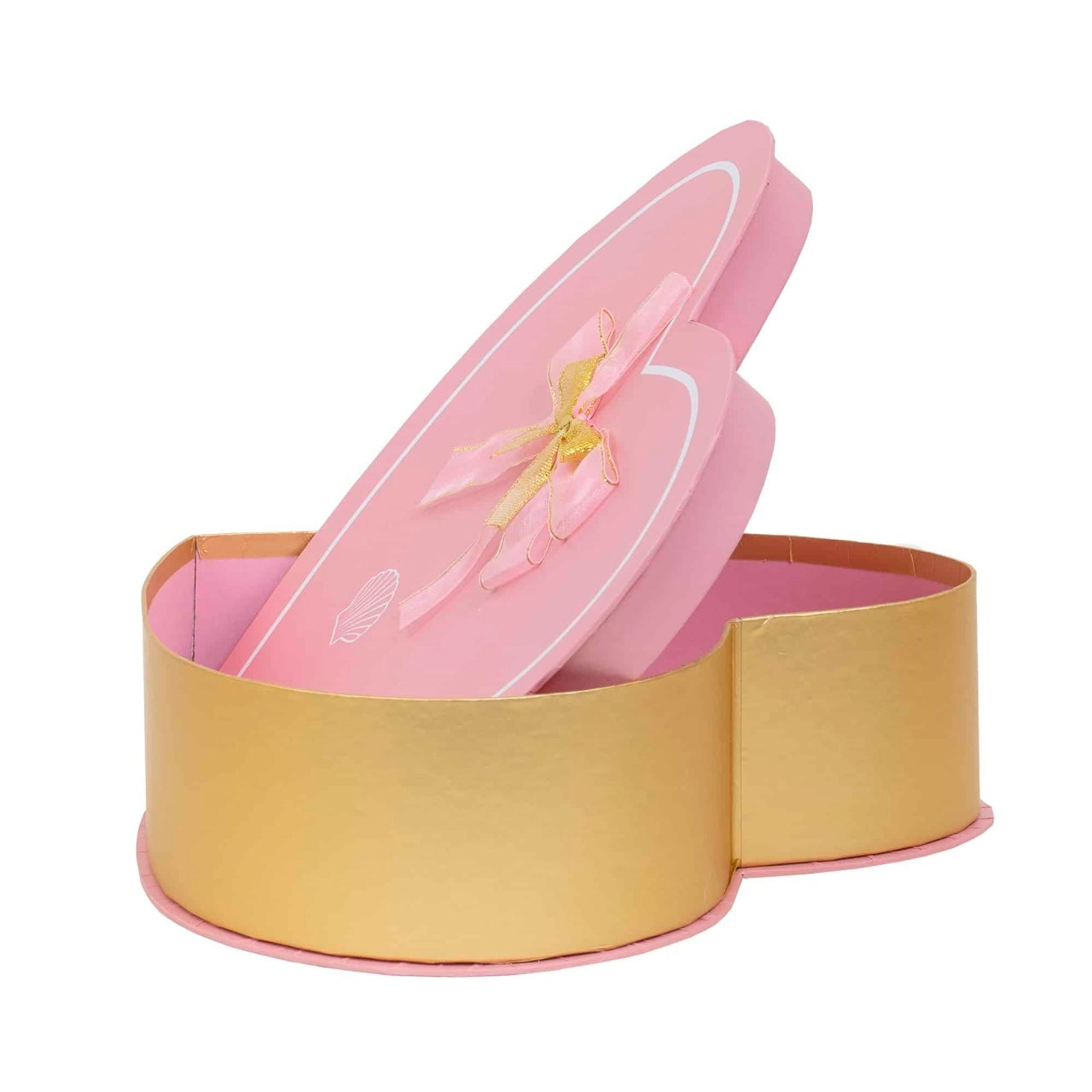 Set 3 cutii in forma de inima cu capac roz, dimensiuni diferite