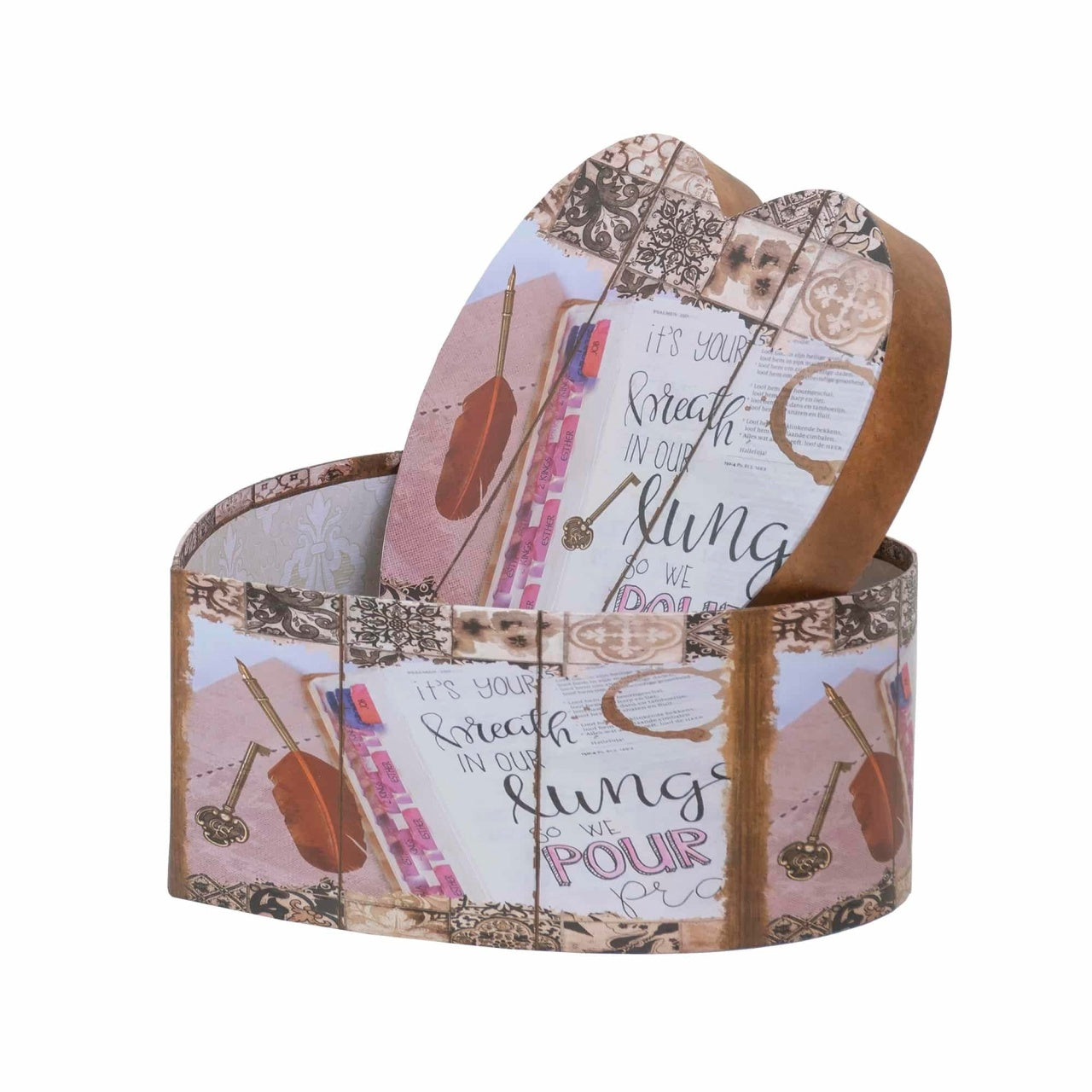 Set 3 cutii in forma de inima, diferite dimensiuni, pentru decor si cadouri