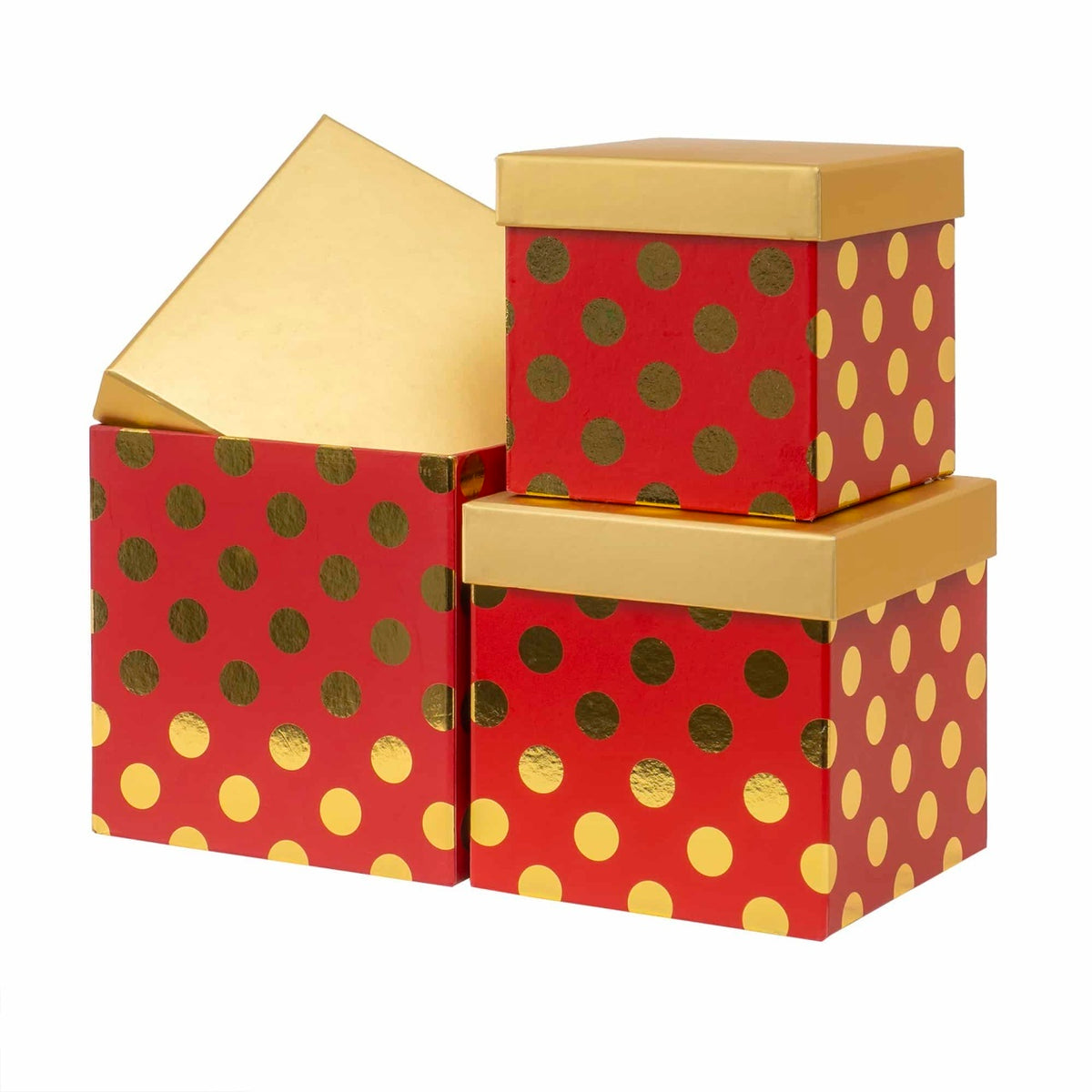 Set 3 cutii patrately cu buline si snur, dimensiuni diferite, culoare negru