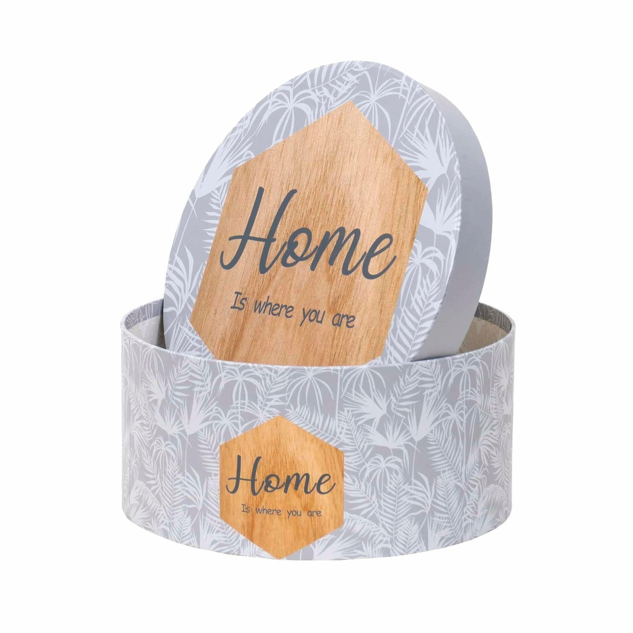 Set 3 cutii rotunde cu model, dimensiuni diferite pentru decor si cadouri