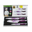 Set 3 cutite bucatarie inox cu invelis ceramic, marimi diferite, cutie magnetica