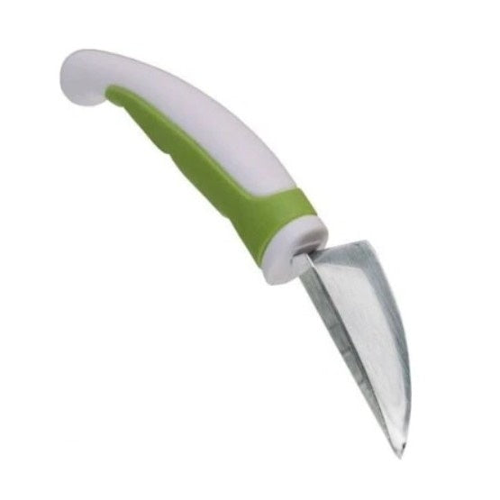 Set 3 cutite multifunctionale FOXMAG24 pentru legume si fructe, Alb-Verde