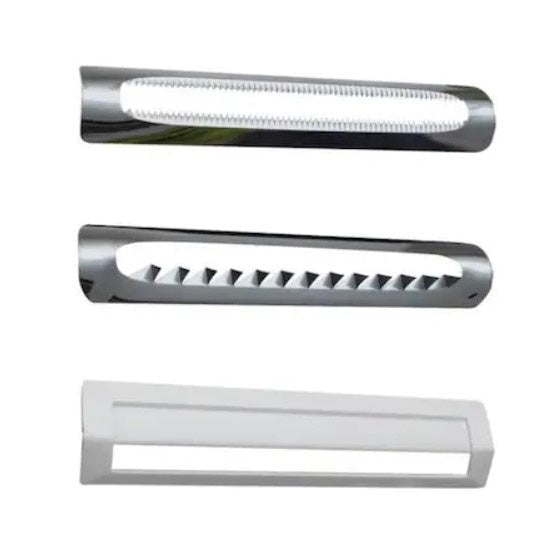Set 3 cutite multifunctionale FOXMAG24 pentru legume si fructe, Alb-Verde