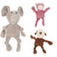 Set 3 jucarii de plus pentru caini, diverse animale, 30.5 cm