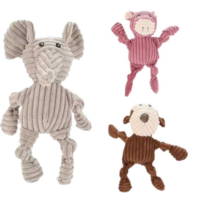 Set 3 jucarii de plus pentru caini, diverse animale, 30.5 cm
