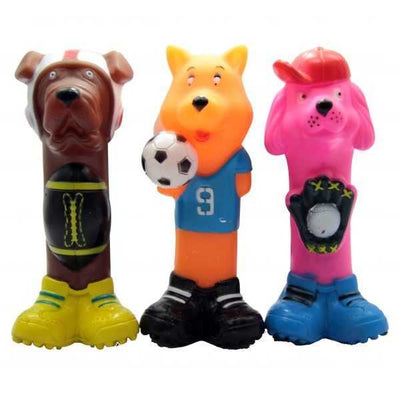 Set 3 Jucării pentru Câini, de Mestecat, Animale Sportive Multicolore