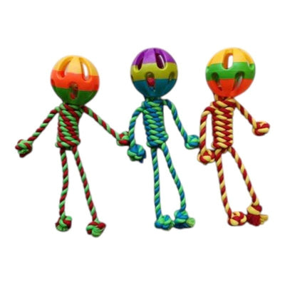 Set 3 jucarii pentru caini, multicolore, cu mingii