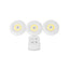Set 3 lampi LED rotunde cu telecomanda si banda autoadeziva, reglaj intensitate