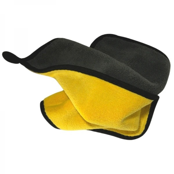 Set 3 lavete din microfibra, ultra groase, dimensiuni 40 cm x 30 cm, pentru multisuprafete, nu lasa scame, extrem de absorbanta, gri/galben
