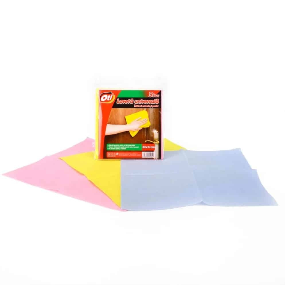 Set 3 lavete universale microfibra 35x31cm pentru sticla si suprafete lucioase