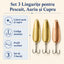 Set 3 Lingurițe pentru Pescuit, Auriu și Cupru – caracteristici și beneficii
