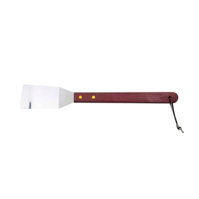 Set 3 piese accesorii gratar cu maner din lemn - spatula, cleste, furculita