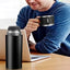 Set 3 piese, cu termos si 2 cani, capacitate 500ml, din metal si silicon, cu capac ermetic, BPA Free, negru