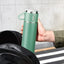 Set 3 piese, cu termos si 2 cani, capacitate 500ml, din metal si silicon, cu capac ermetic, BPA Free, verde