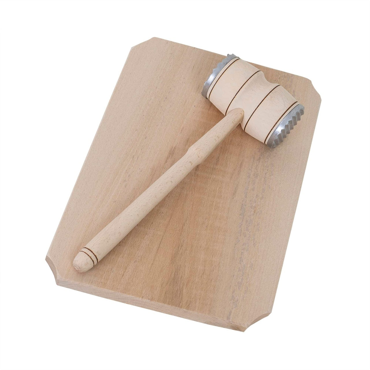 Set 3 piese lemn fag - ciocan si doua tocatoare 20mm grosime