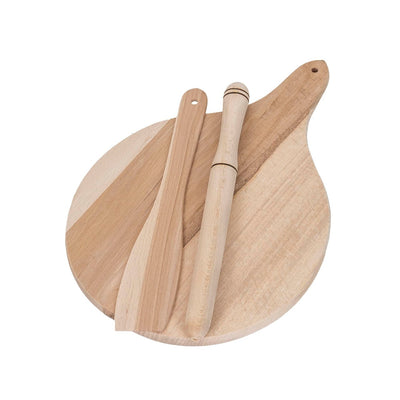 Set 3 piese pentru mamaliga din lemn de fag, grosime 20mm, forma oval