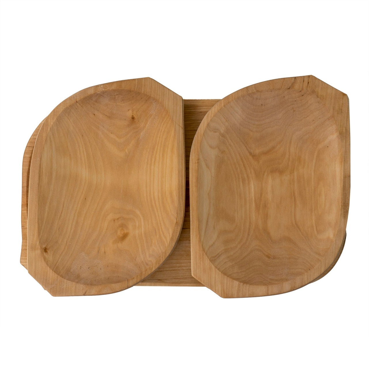 Set 3 platouri din lemn pentru servire, dreptunghiulare, maron, diferite dimensiuni