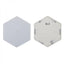 Set 3 spoturi hexagonale LED cu telecomanda, putere 1W per bucata, autoadeziv, dimensiuni 84 x 74 x 27 mm, alb