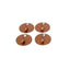 Set 4 cuiere din plastic cu adeziv super rezistent, diametru 5 cm