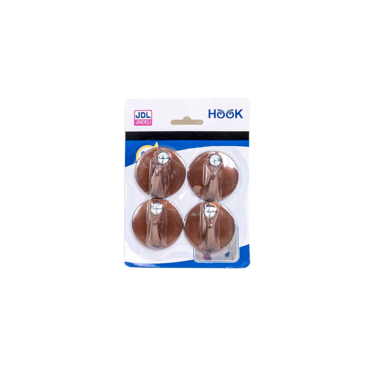 Set 4 cuiere din plastic cu adeziv super rezistent, diametru 5 cm