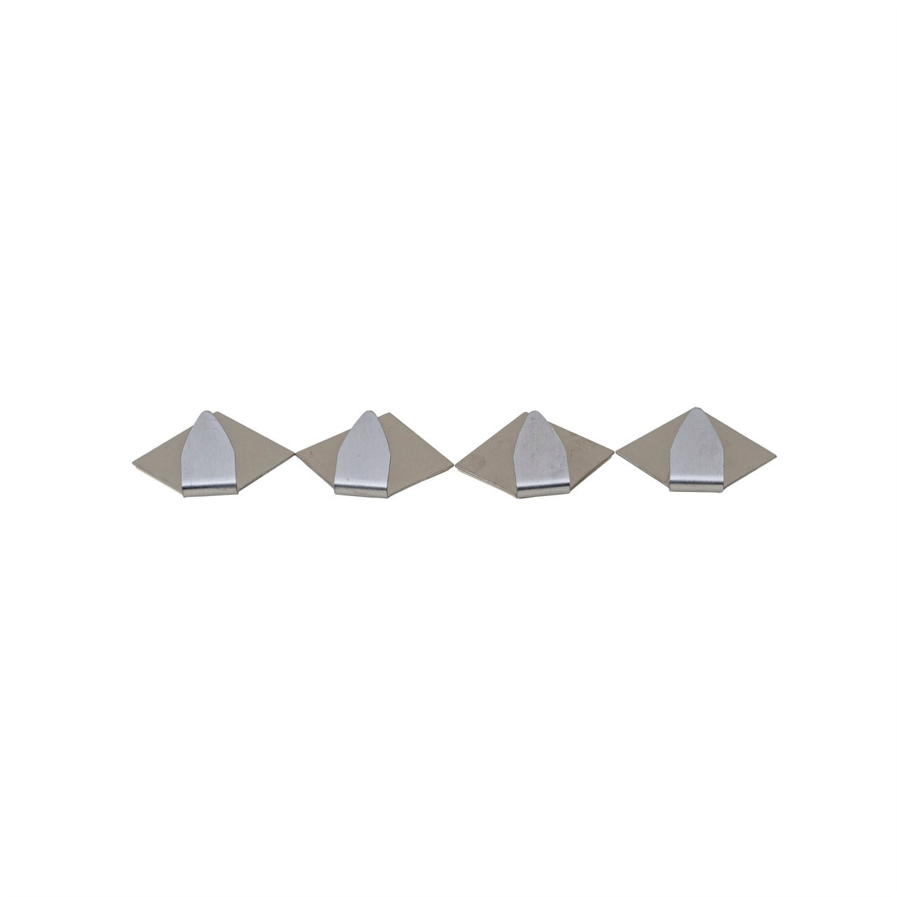 Set 4 cuiere inox cu adeziv puternic, dimensiuni 4.5x4 cm
