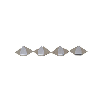 Set 4 cuiere inox cu adeziv puternic, dimensiuni 4.5x4 cm