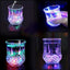 Set 4 de pahare cu LED-uri, pahare acrilice pentru whisky, cu schimbare de culoare, alb