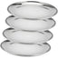 Set 4 farfurii FOXMAG24, din inox, diametru 23cm
