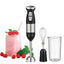 Set 4 in 1 blender/tocator/tel, din metal si plastic, cu 2 viteze, putere 500W, capacitate boluri 500/600 ml, alimentare la retea, negru/argintiu