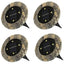 Set 4 lampi decorative solare, putere 2.4 W, autonomie 10 h, diametru 11 cm, maro