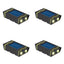 Set 4 lampi solare de perete, dreptunghiulare, lumineaza bidirectional, lumina calda, rezistente la apa si praf, acumulator de capacitate mare, negru