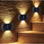 Set 4 Lampi solare de perete, FOXMAG24, lumina calda, cu acumulator, 2 LED-uri