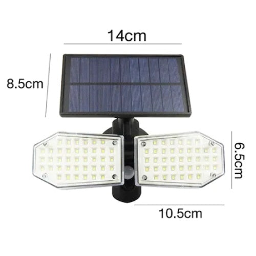 Set 4 lampi solare duble FOXMAG24, de exterior, rezistente la apa, senzor de miscare, 78 LED-uri