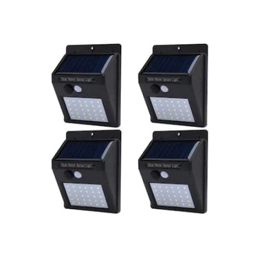 Set 4 lampi solare, FOXMAG24, 30 de LED, senzor de miscare, 0.55W