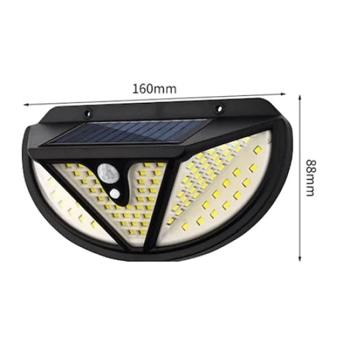 Set 4 lampi solare FOXMAG24, de exterior, rezistenta la apa, senzor de miscare, 118 LED-uri
