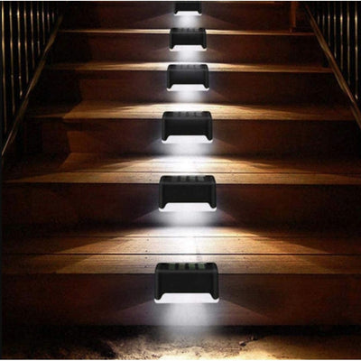 Set 4 Lampi solare pentru exterior gard/scari lumina calda