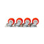 Set 4 roti pivotante cu rola de cauciuc, diametru 1.25 inch
