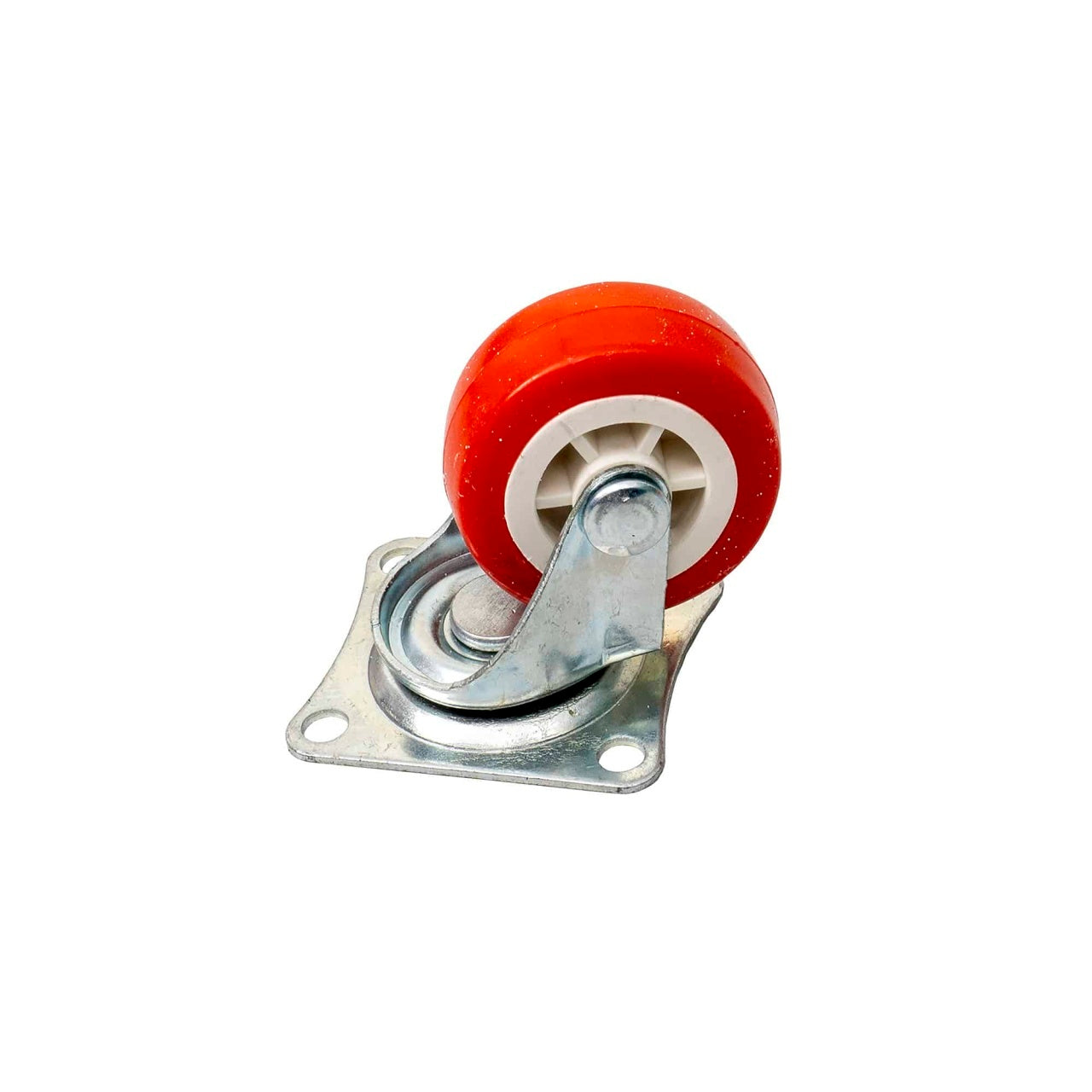 Set 4 roti pivotante cu rola de cauciuc, diametru 1.25 inch