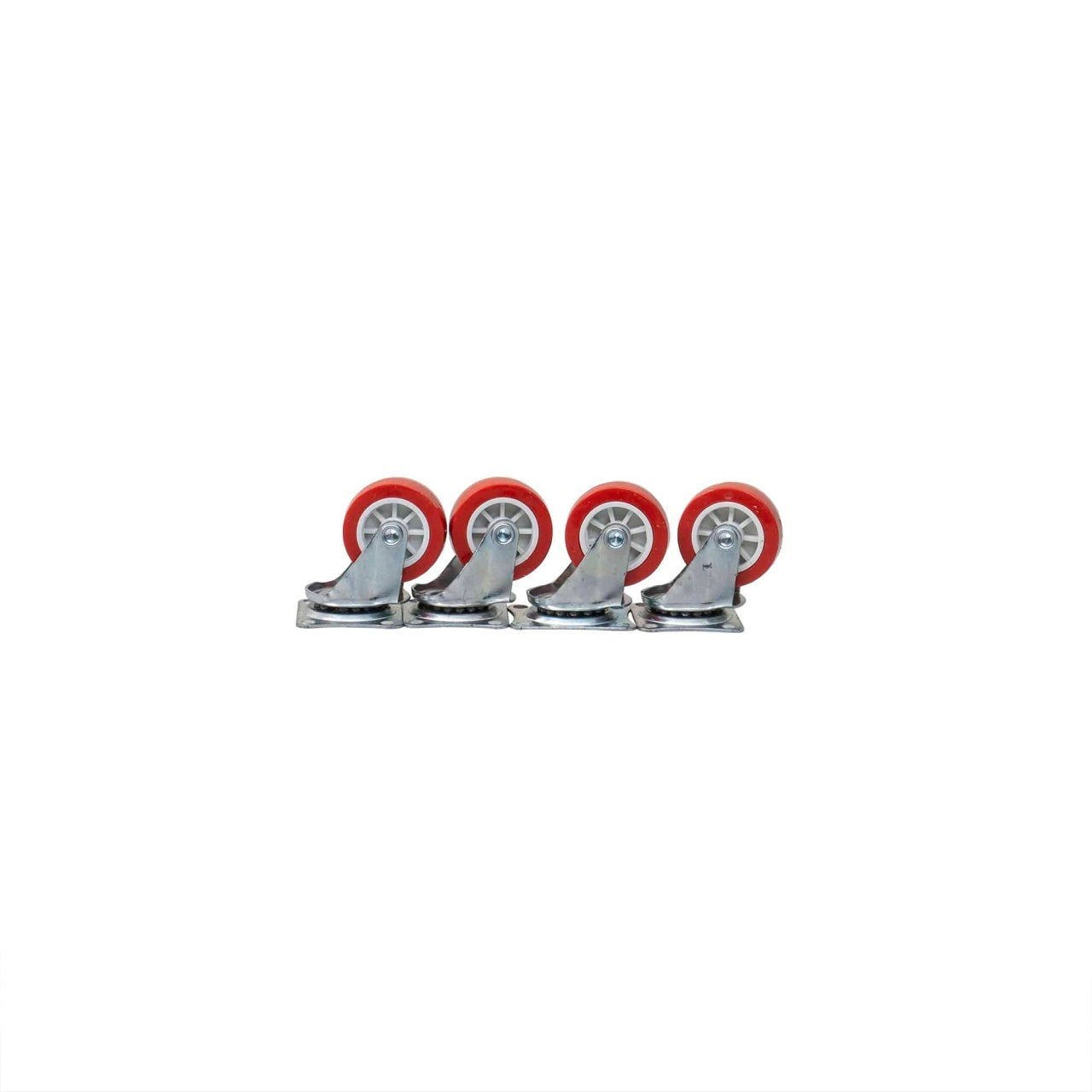 Set 4 roti pivotante cu rola de cauciuc, diametru 1.5 inch