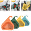 Set 4 scurgatoare multifunctionale, triunghiular, din plastic, cu suport prindere chiuveta, cu maner, multicolor