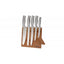 Set 5 cutite otel inoxidabil cu suport bambus, include cutit chef, paine, feliat