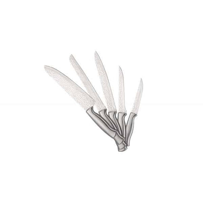 Set 5 cutite otel inoxidabil cu suport bambus, include cutit chef, paine, feliat