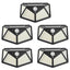 Set 5 lampi cu incarcare solara FOXMAG24, senzor miscare, 3 trepte de iluminare, 100 LED