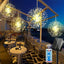 Set 5 lampi solare LED, tip artificii cu 500 LED-uri, lumina calda, pentru interior sau exterior, galben