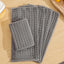 Set 5 lavete de bucatarie, din microfibra super fina, dimensiuni 30 x 30 cm, cu putere ridicata de absorbtie, gri