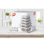 Set 5 oale emailate cu capace sticla termorezistenta, diametre 16-24 cm