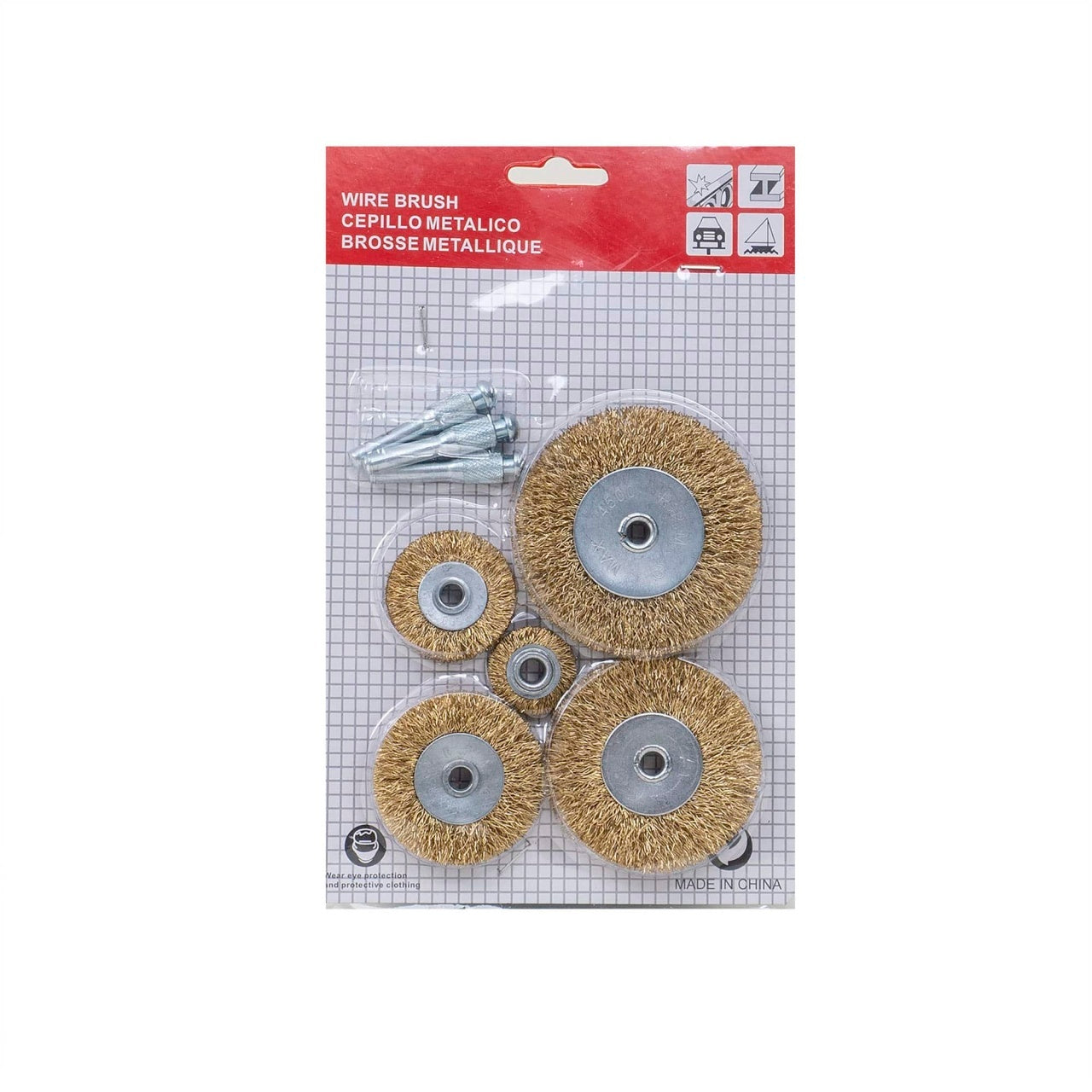 Set 5 perii sarma tip disc pentru bormasina, diametre variate, 4500 RPM